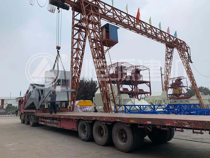 恒源建機 YHZS50型移動攪拌站發往南陽鄧州